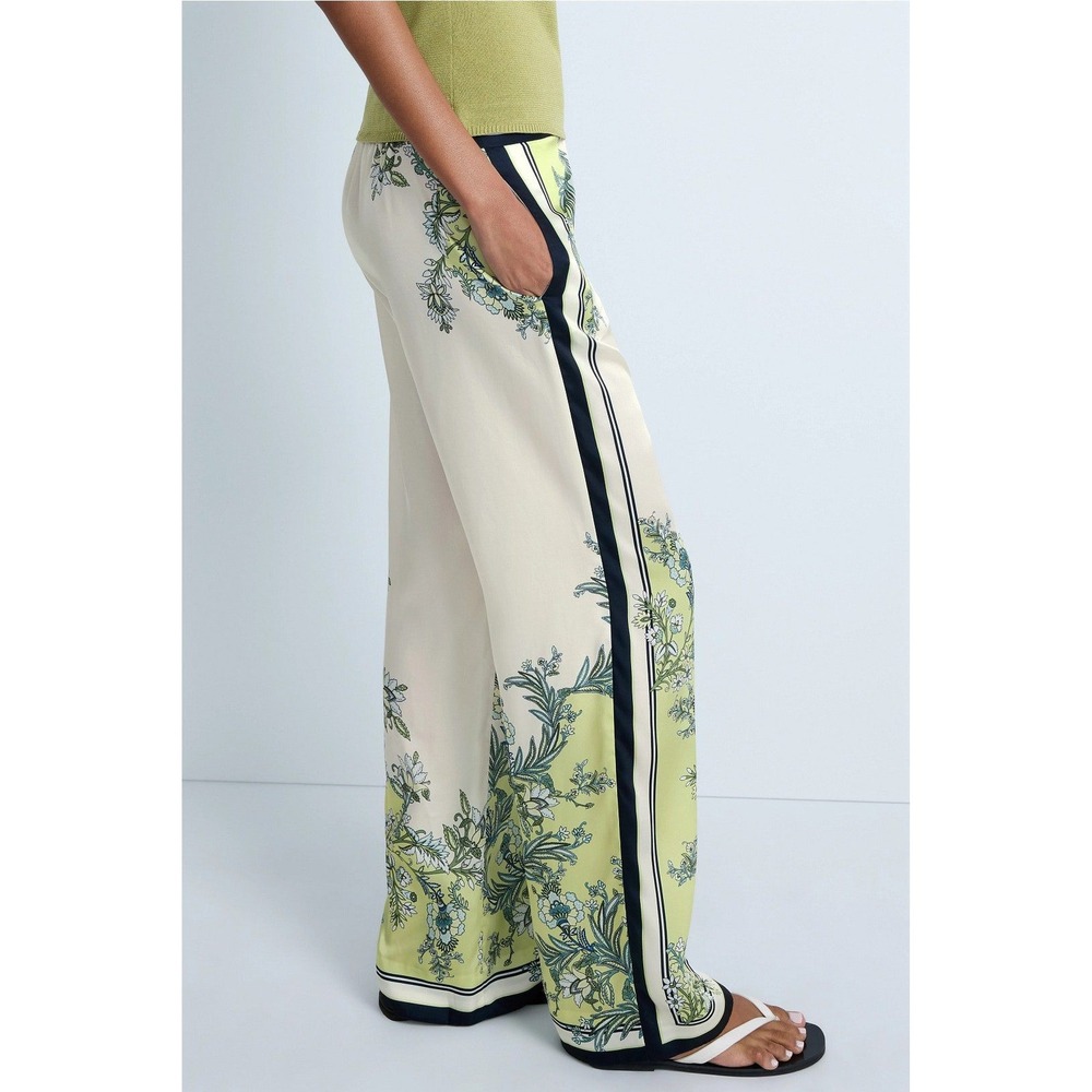 Veronica Beard Grigore Floral Wide Leg Designer Trouser Pants (MSRP $525) Size 2